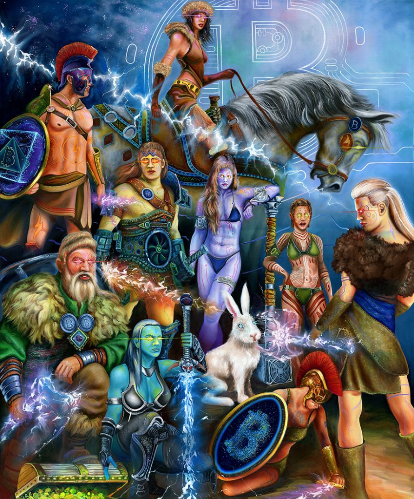 Uniting the Digital Frontier, 50x60, Oil on canvas, SOLD